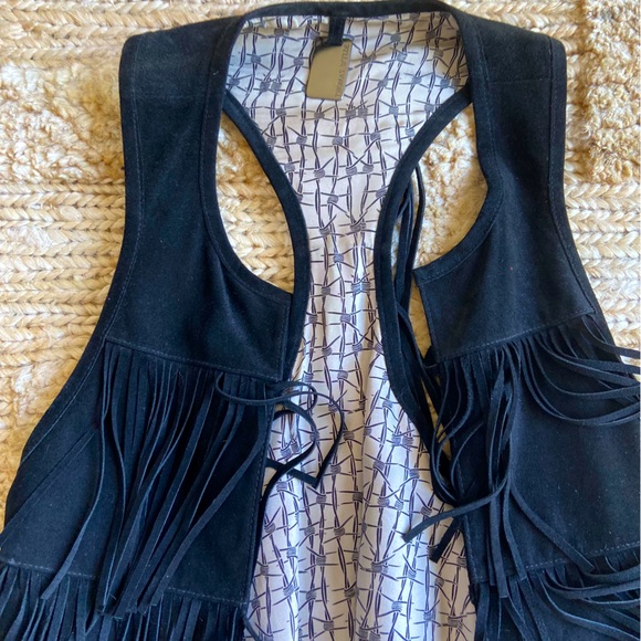 Thomas Wylde black fringe suede vest - S - Picture 3 of 8